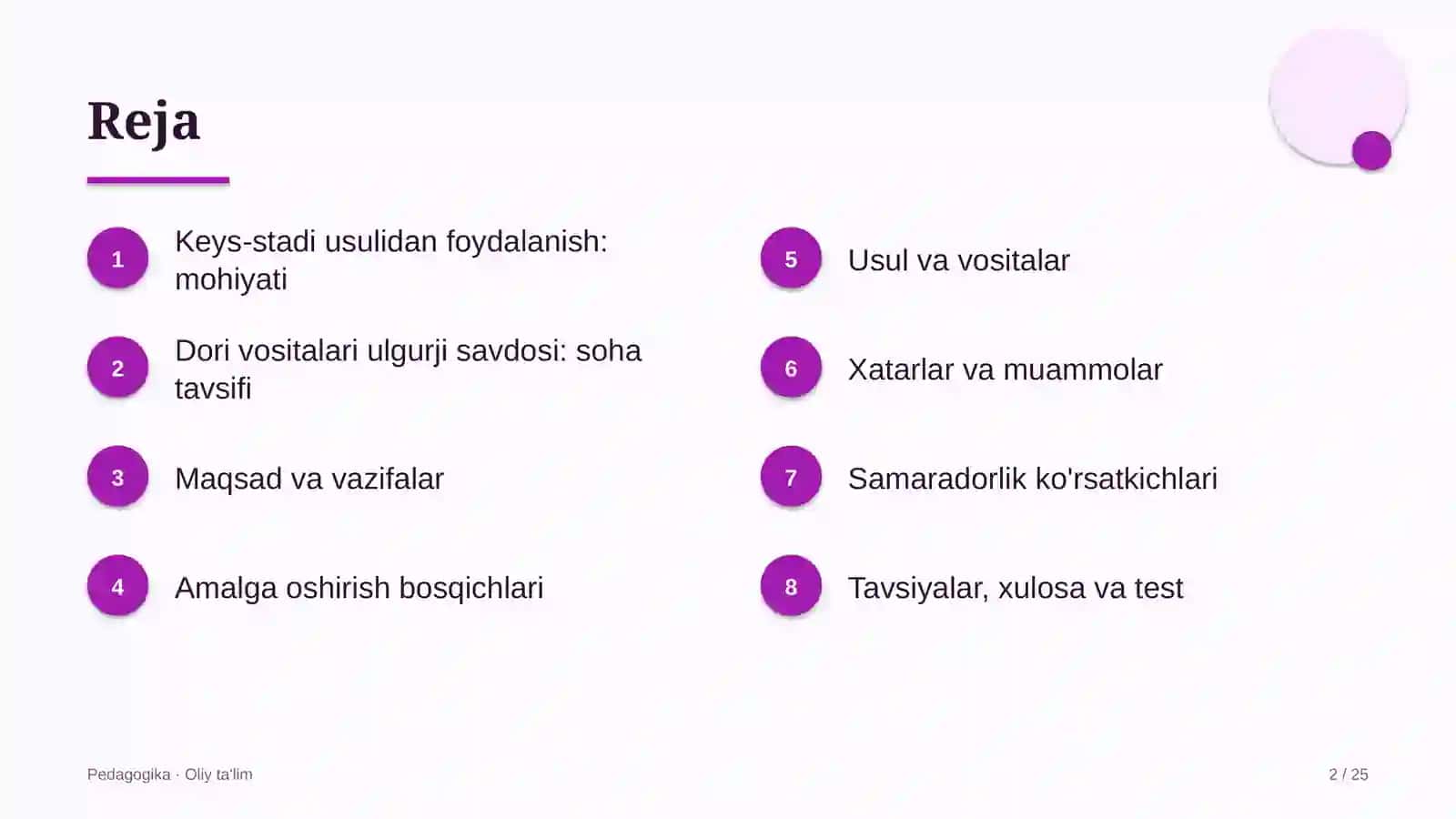Dori vositalari ulgurji savdosida keys-stadi usulidan foydalanish 2