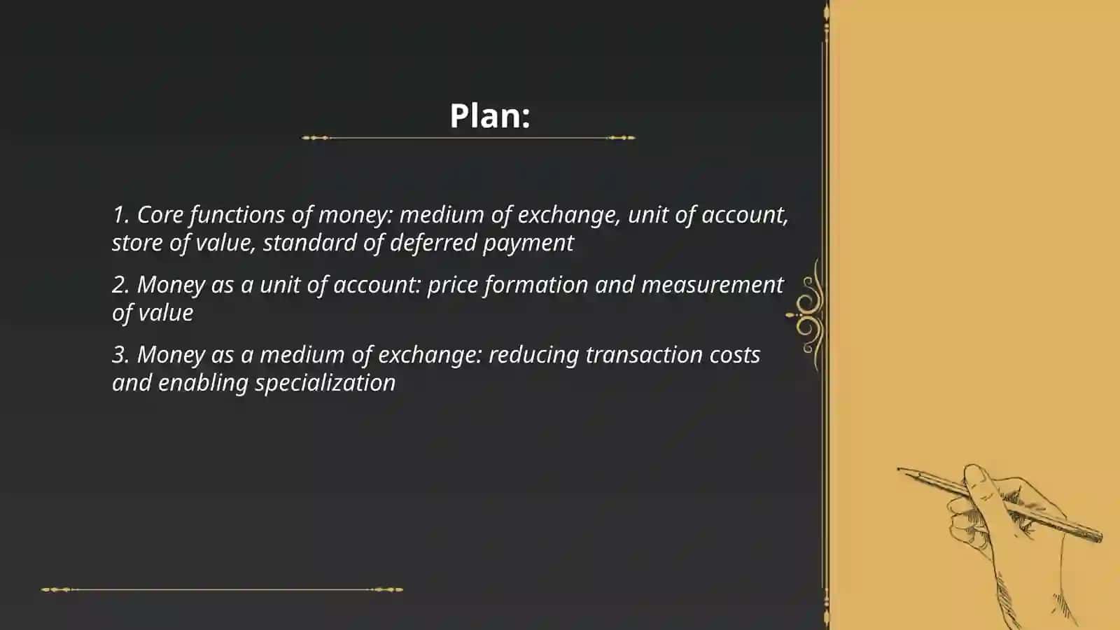 Functions and evaluation of money in modern economies 2