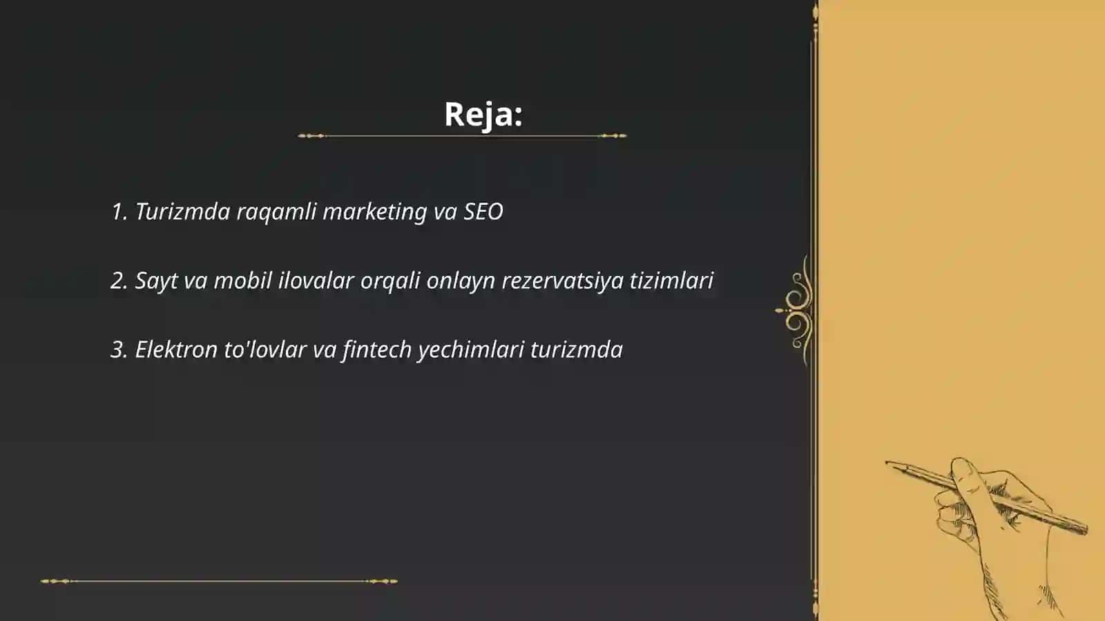 Turizmda raqamli umumiy texnologiyalar 2