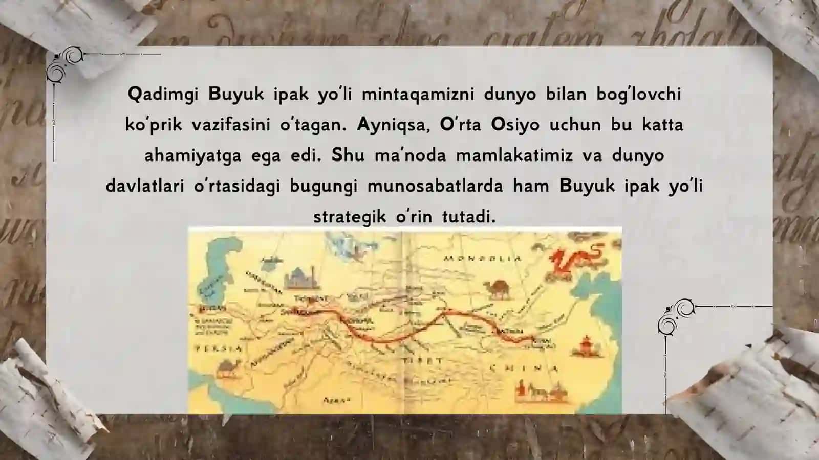 AMIR TEMUR VA TEMURIYLAR DAVRIDA BUYUK IPAK YO’LI 2