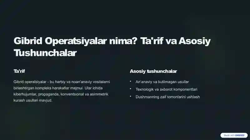 Gibrid Operatsiyalar 2