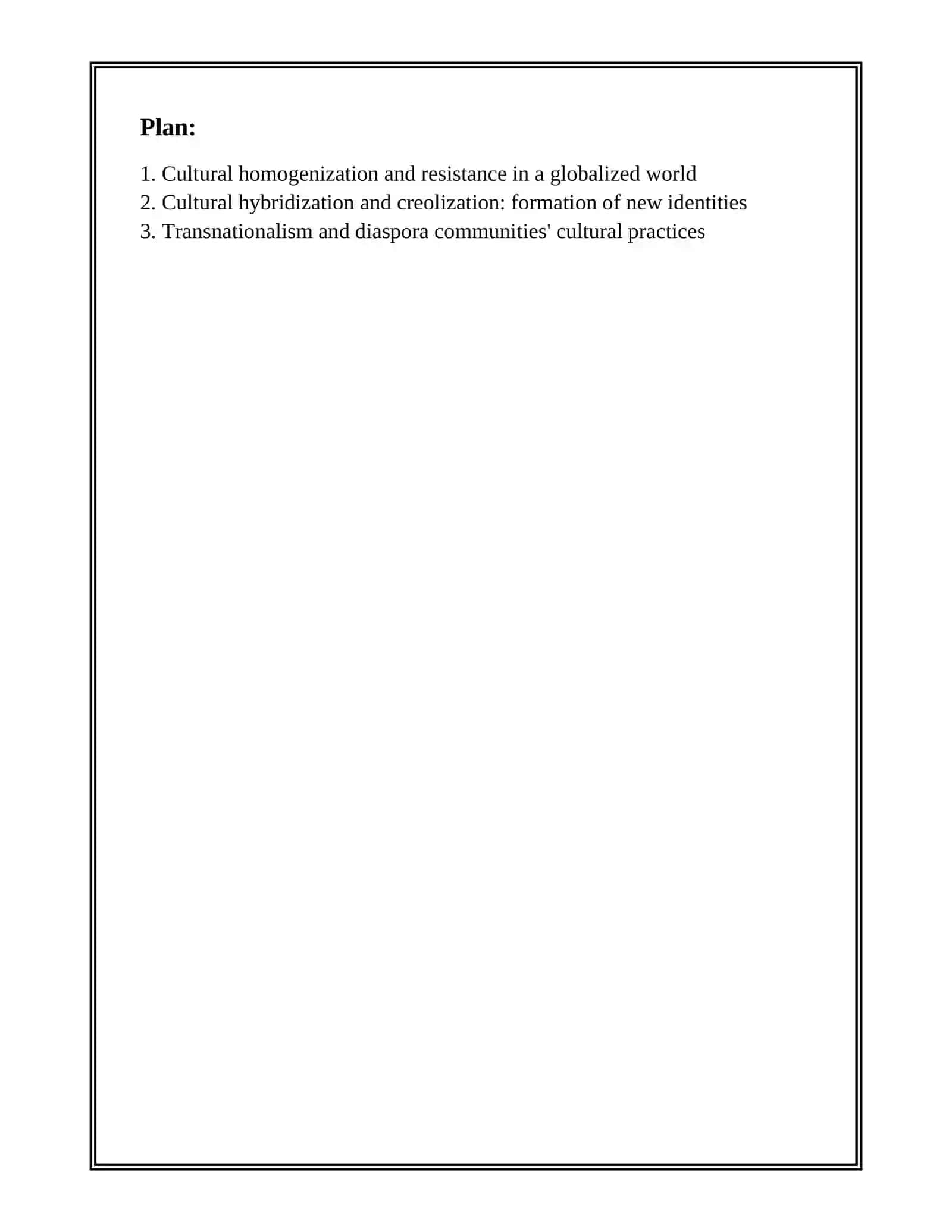 CULTURAL PERSPECTIVE IN GLOBALIZED WORLD 2