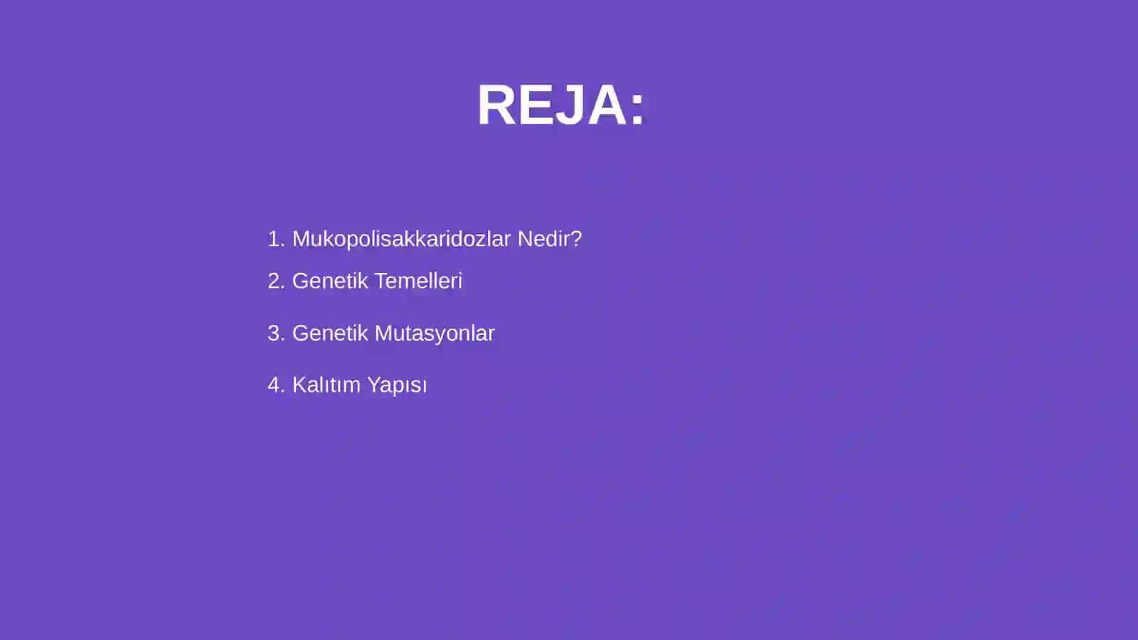 Mukopolisakkaridozlar fan genetika 2