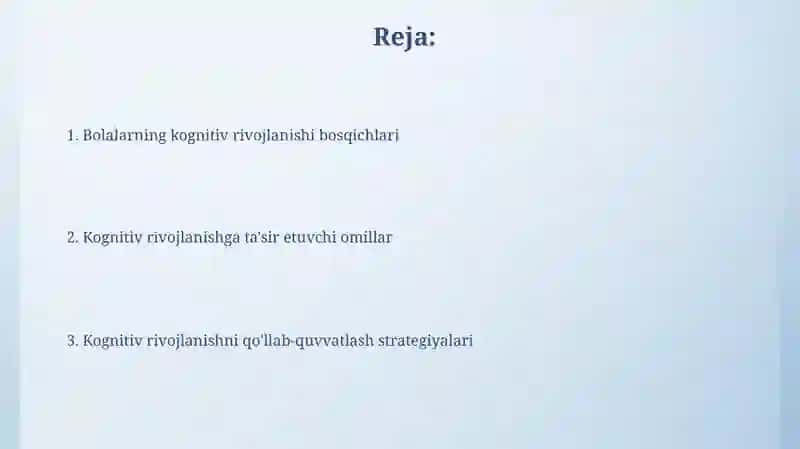Bolalar idrokning rivojlanishi 2