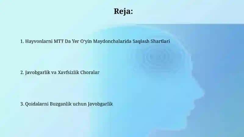 Hayvonlarni MTT Da Yer Oʻyin Maydonchalarida Saqlash Shartlari 2