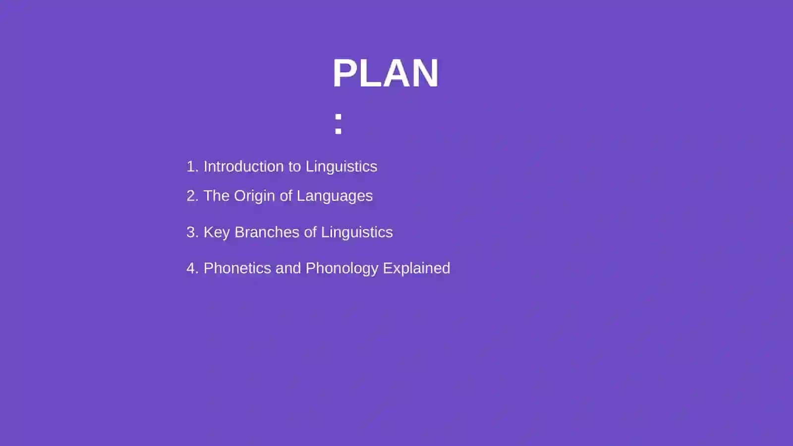 Introduction to Linguistics 2