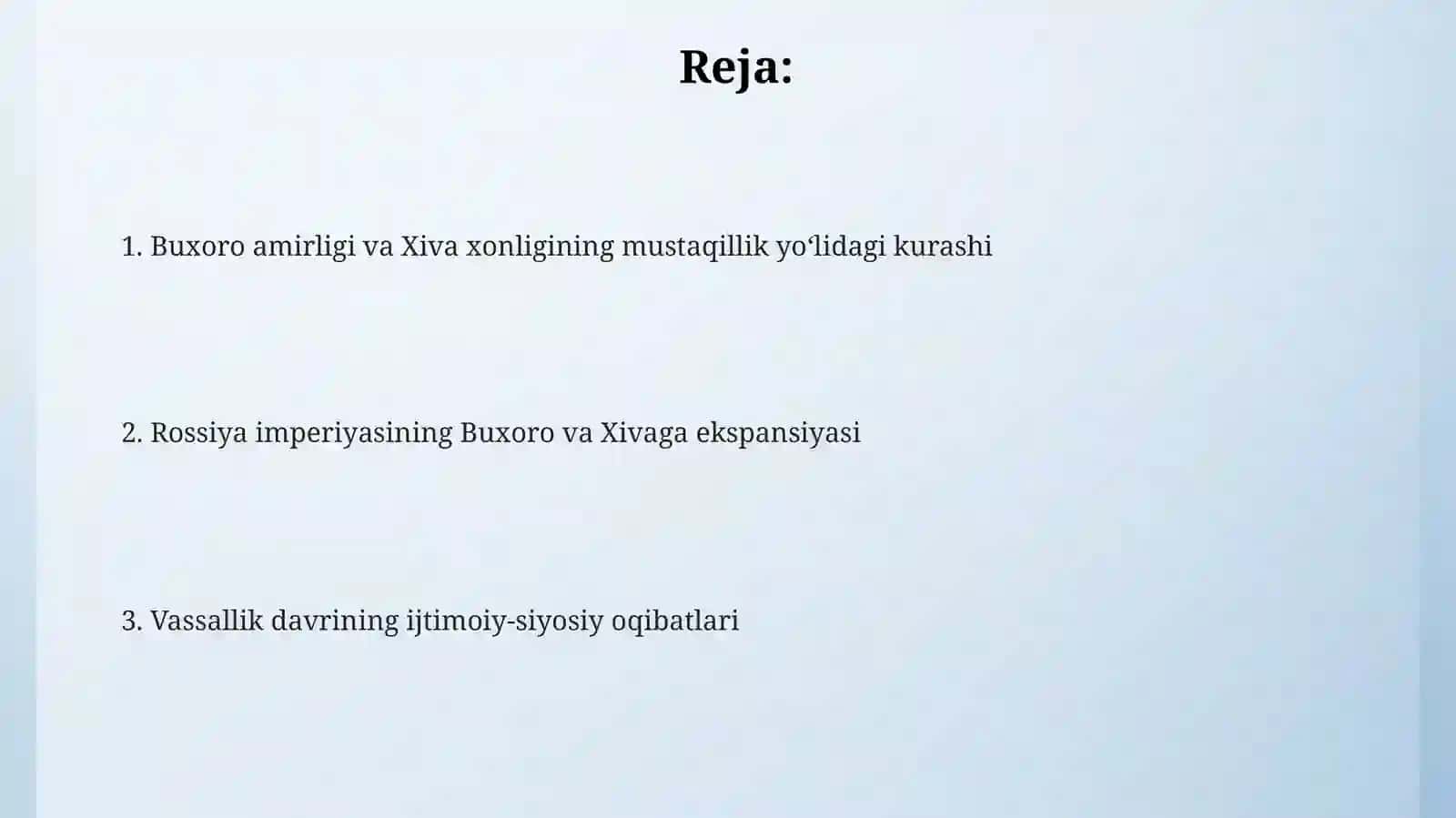 BuxoroamiriligivaXivaxonliginingRossiyimperiyasivassaligaaylanishi 2