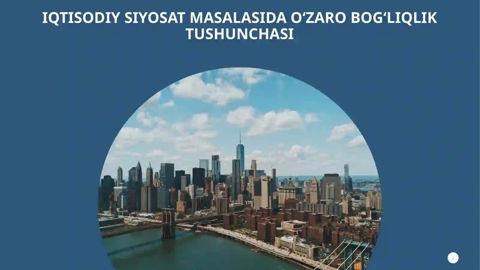 Iqtisodiy siyosat 2