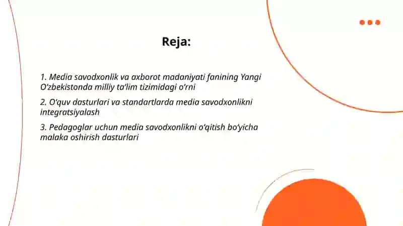 Media savodxonlik va axborot madaniyati 2