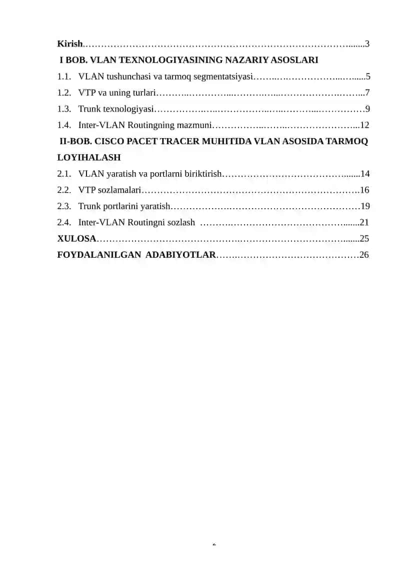 VLAN TEXNOLOGIYASINING NAZARIY ASOSLARI 2