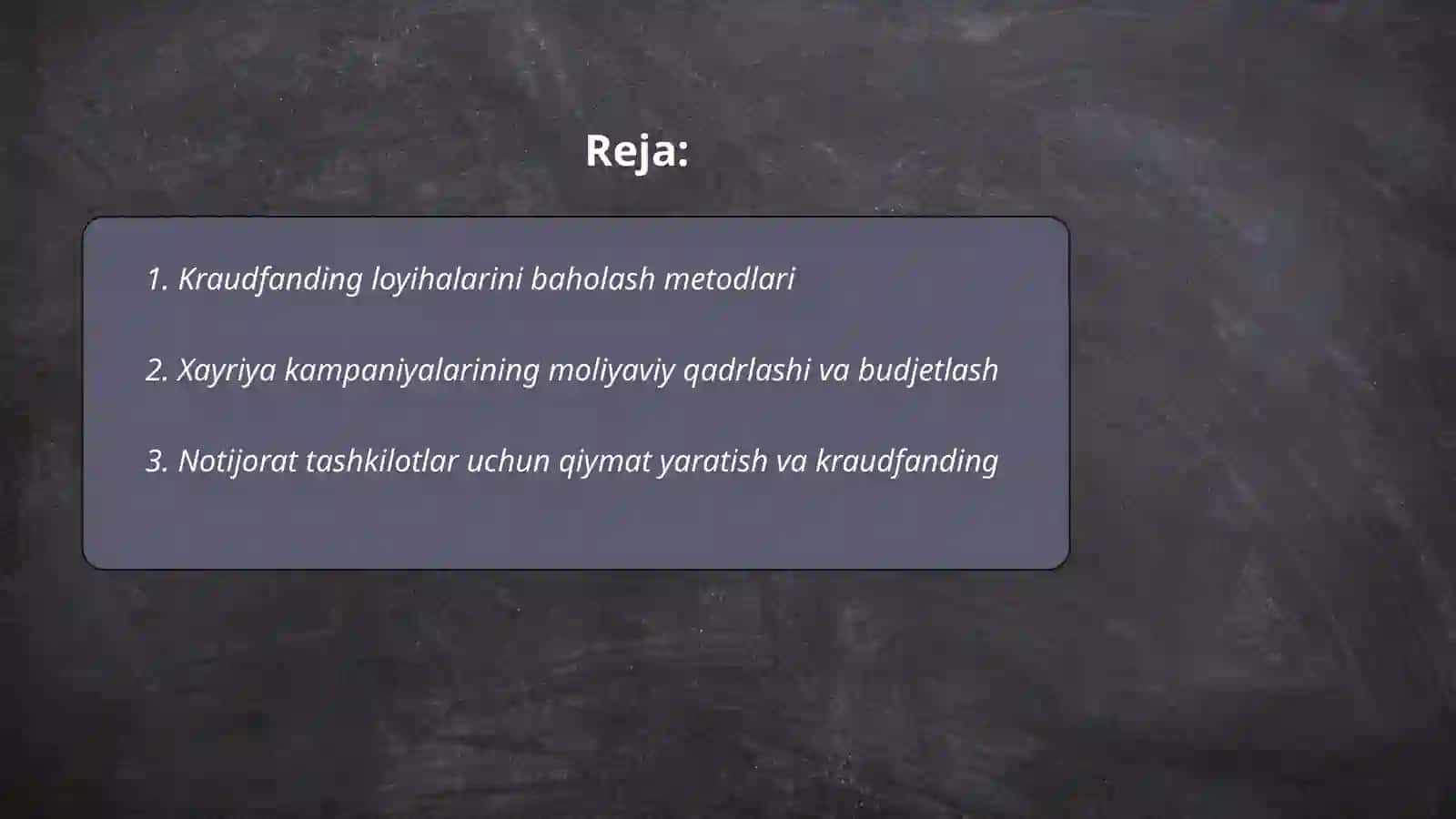 Kraudfanding qadrlash va xayriya 2