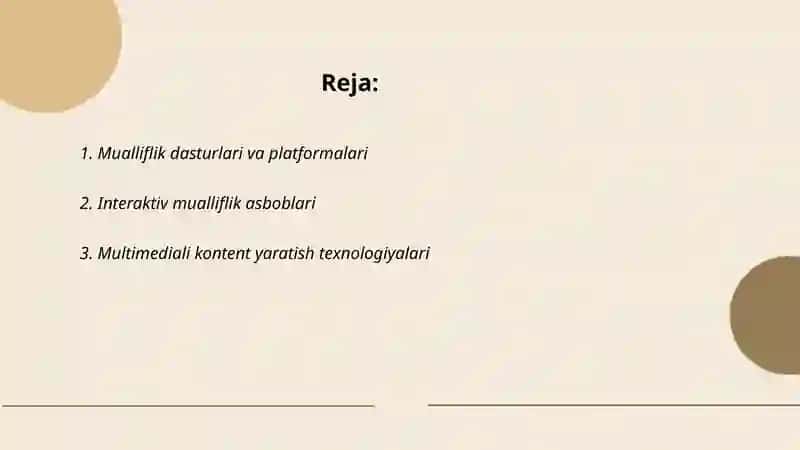 Mualliflik texnologiyalari 2