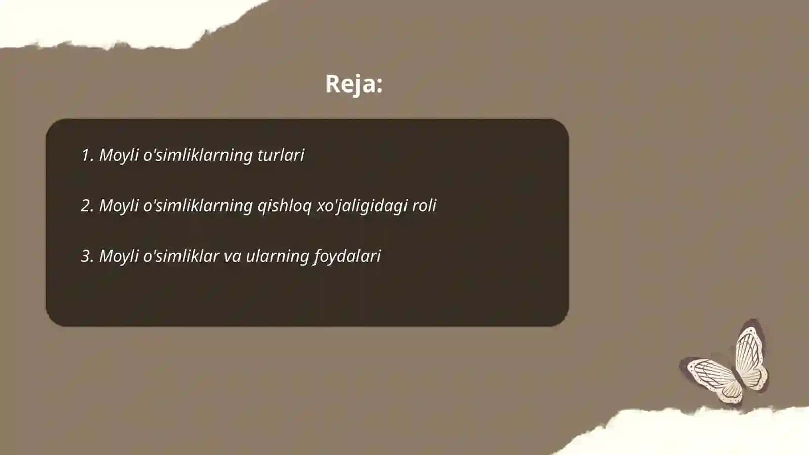 Moyli va efir moyli oʻsimliklar 2