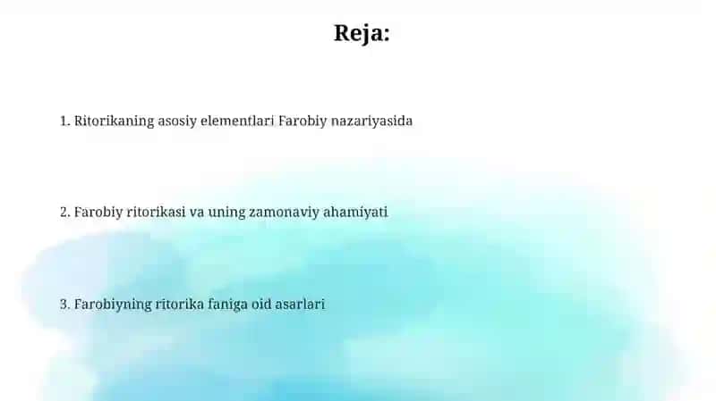 Farobiy ritorikasi va zamonaviy ritorika 2