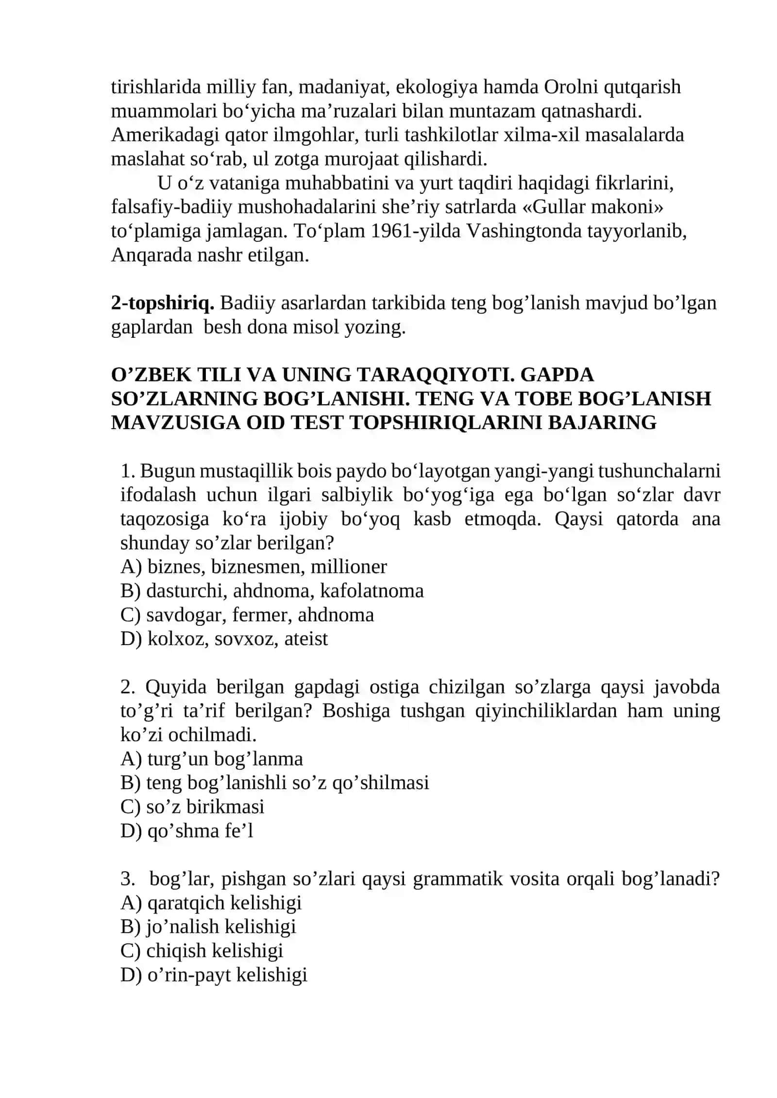 O’ZBEK TILI VA UNING TARAQQIYOTI 2