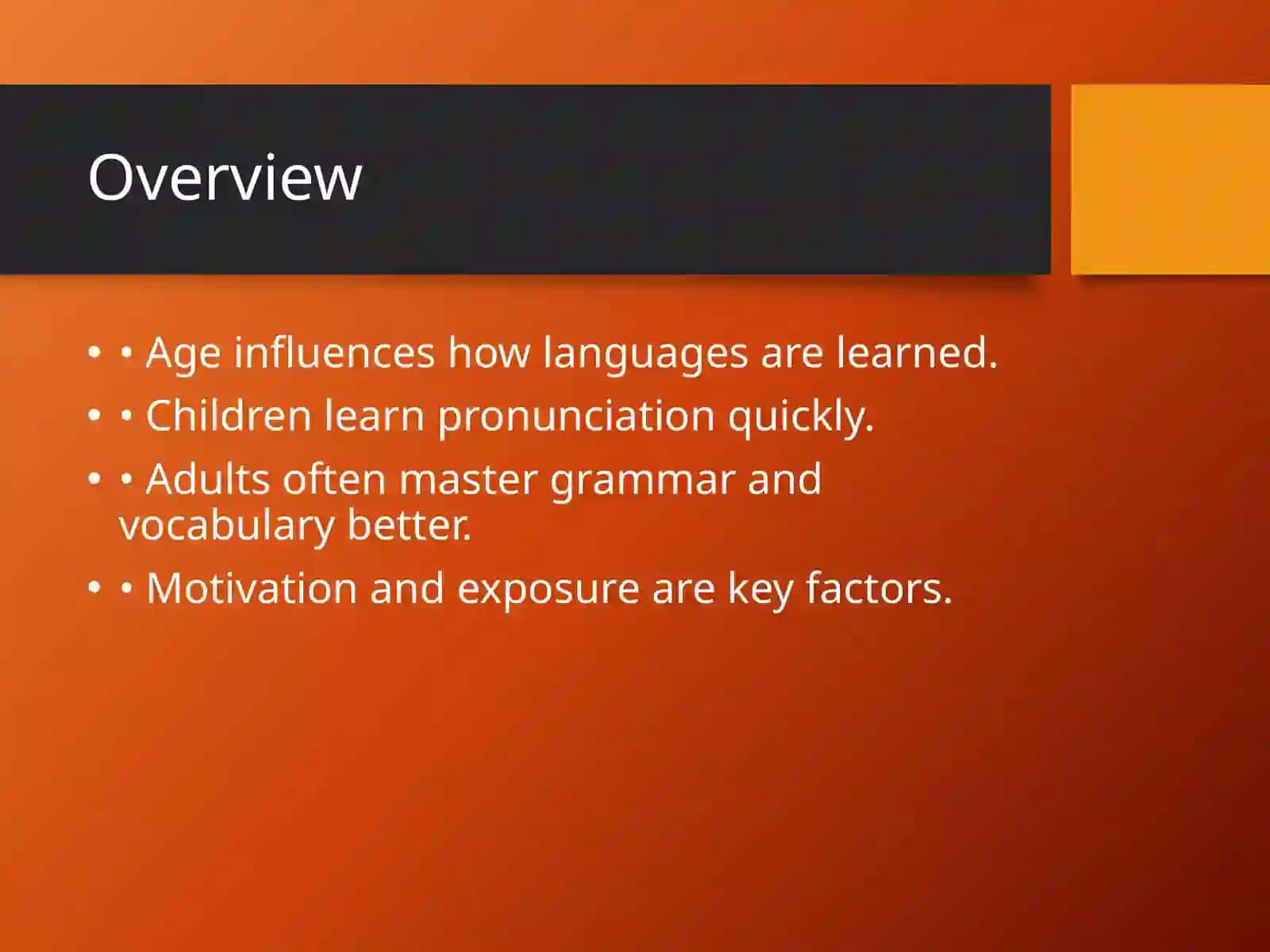 Age Characteristics in Foreign Language Learning 2