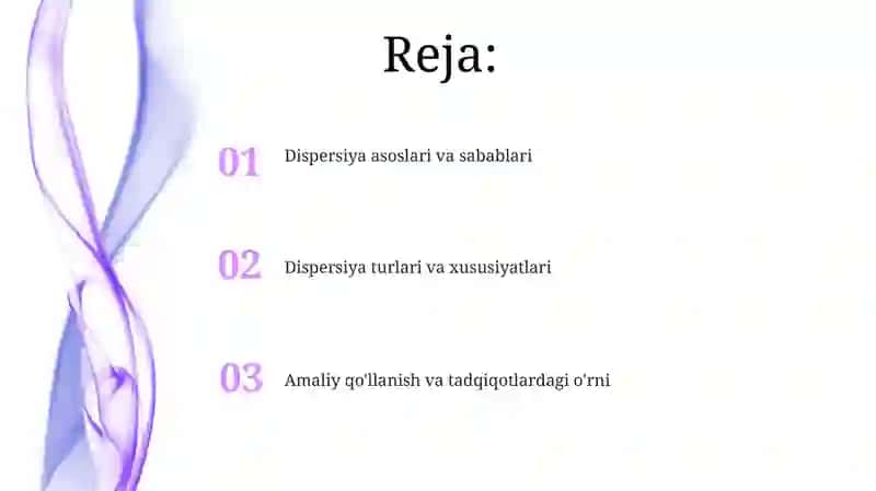 Yorugʻlik disperyasi 2