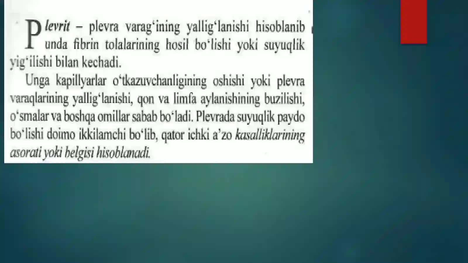 Ekssudativ plevrit 2