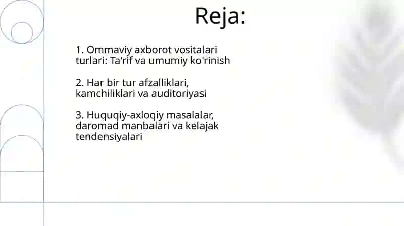 Ommaviy axborot vositalari turlari 2