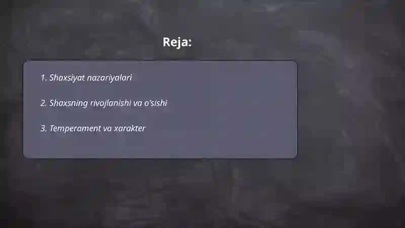 Shaxs psixologiyasi 2