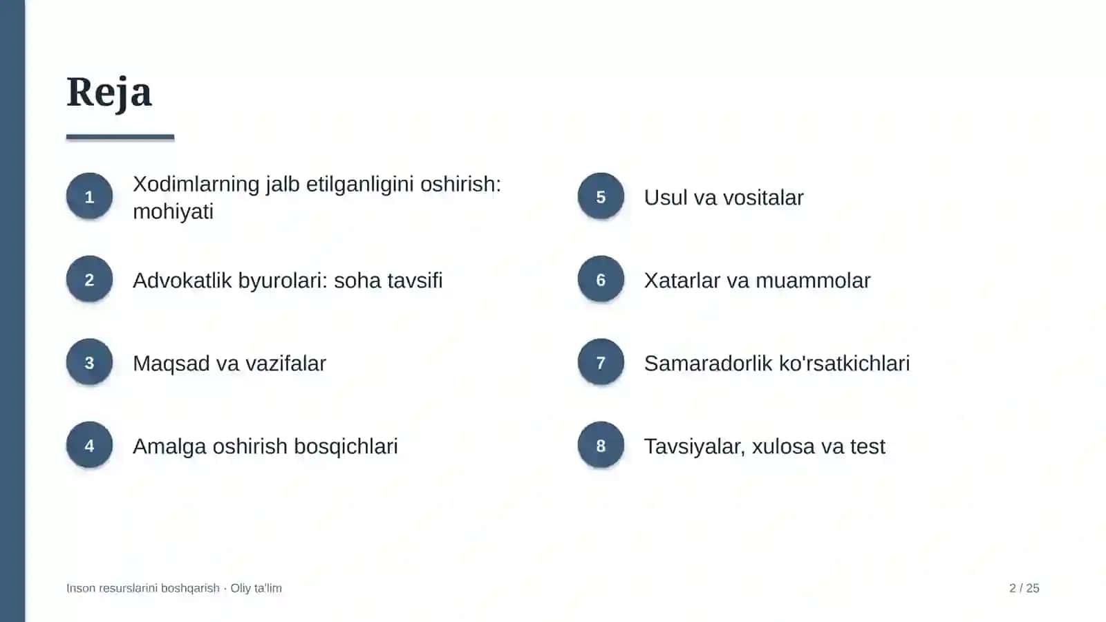Advokatlik byurolarida xodimlarning jalb etilganligini oshirish 2