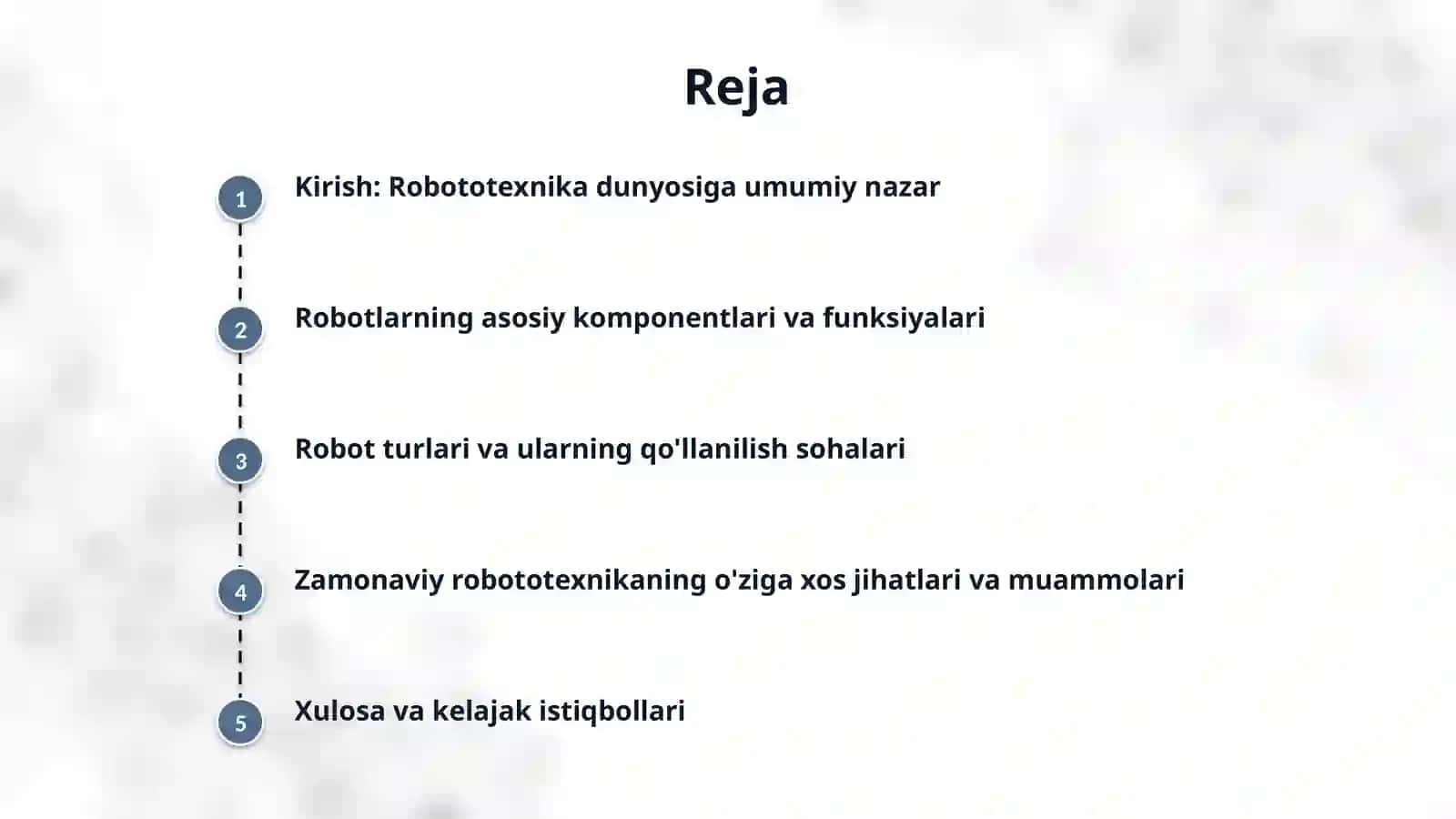 Robotlarni óziga xos jihatlari 2