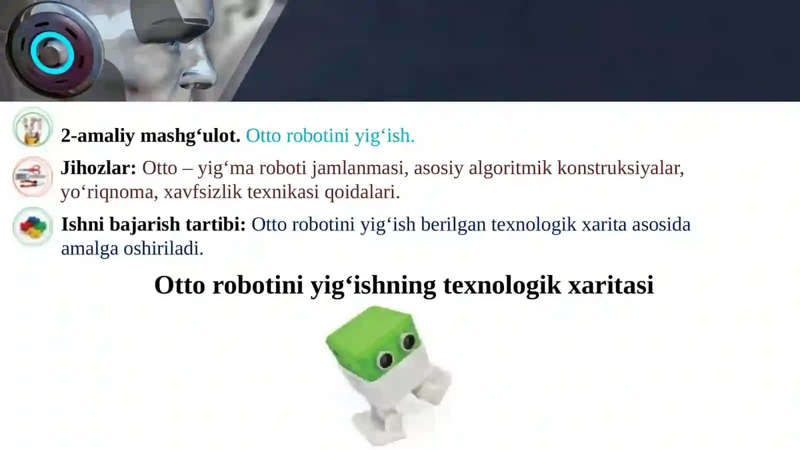 Robototexnik tizimni loyihalash 2