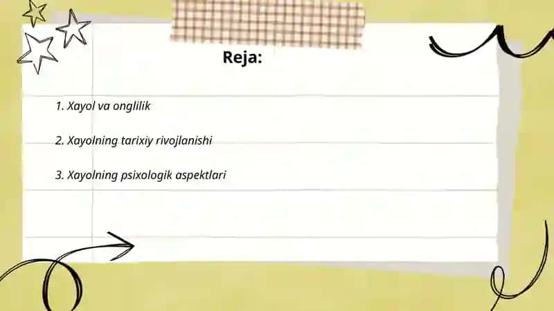 Xayol va Onglik 2
