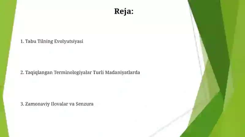 Tabu va evfimizmlar. Terminologiya 2