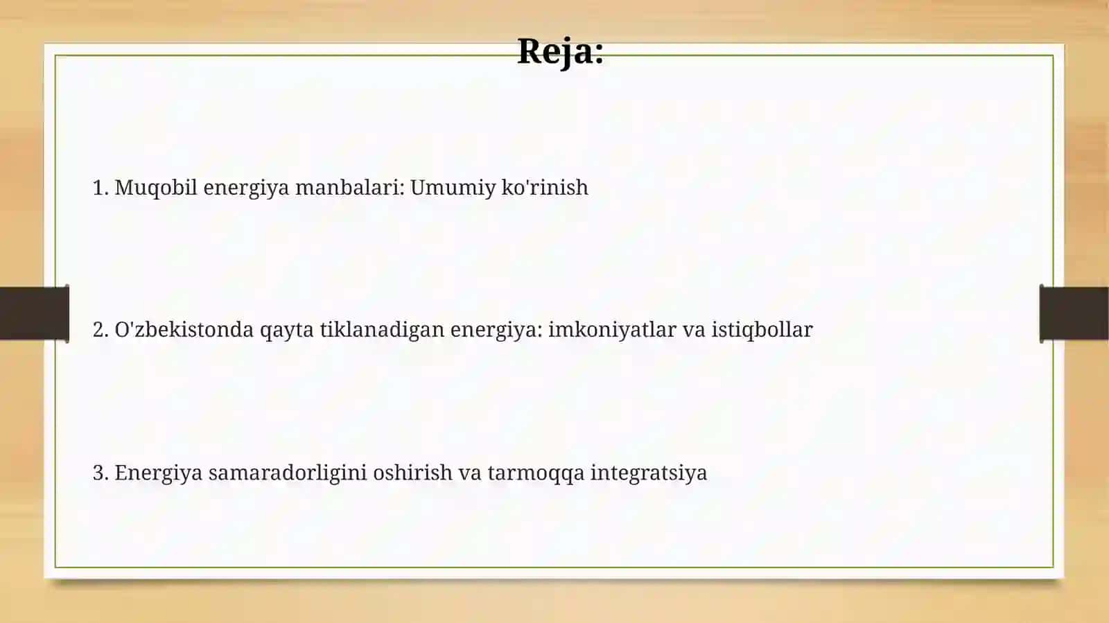 Muqobil energiya manbalaru 2