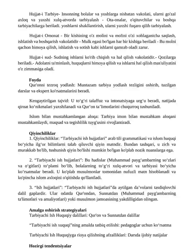 Tarbiyachi Ish Hujjatlari 2