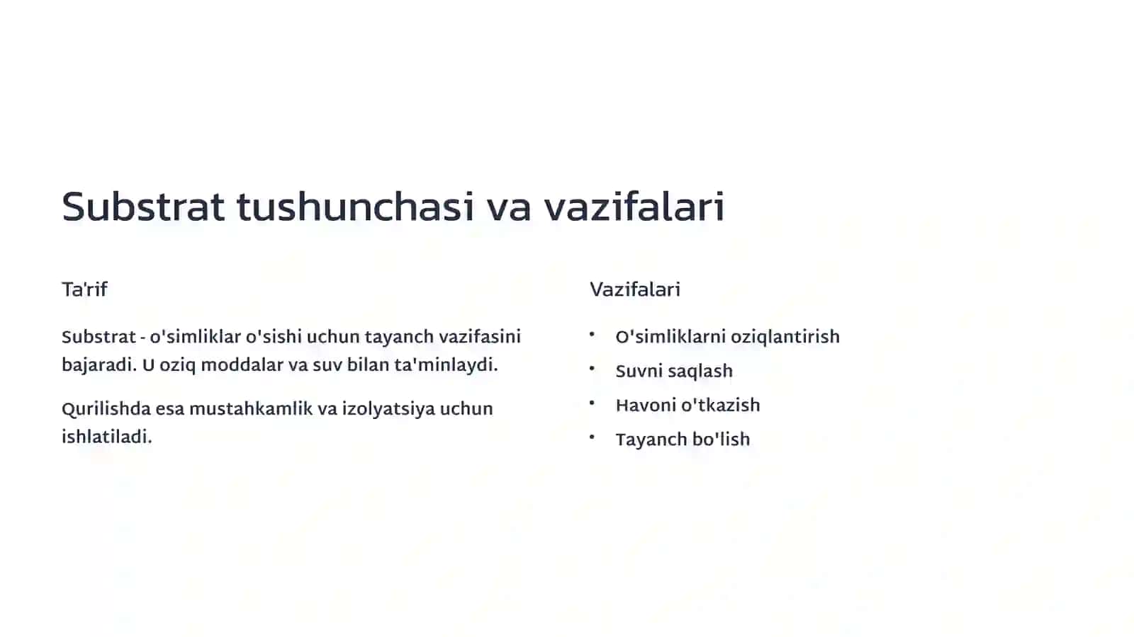 Substratni tanlash va huquqiy qoidalar 2