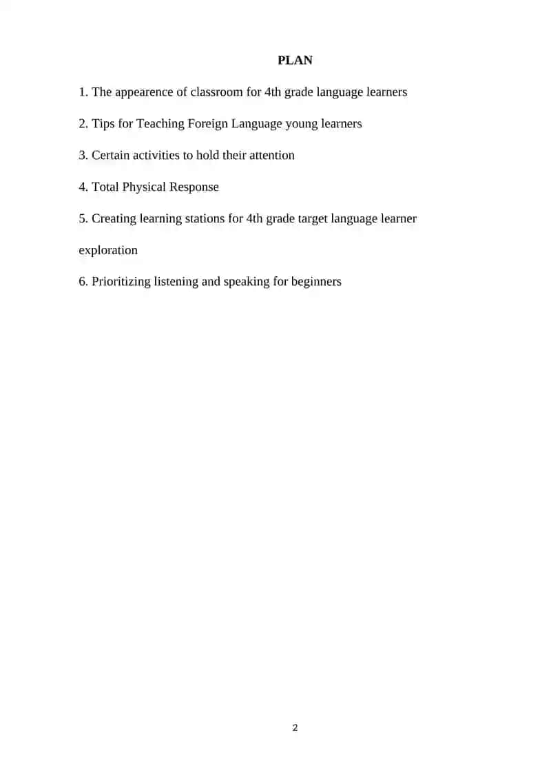 Peculiarities of Foreign Language Teaching for 4th Grade 2