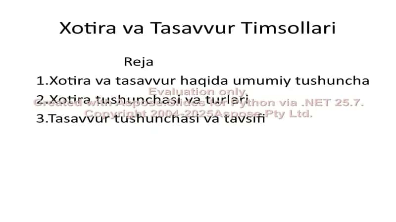 Xotira va Tasavvur Timsollari 2
