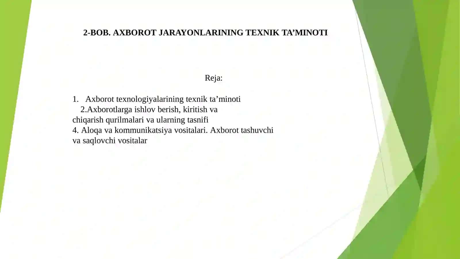 Axborottexnologiyalariningtexnikta’minoti 2