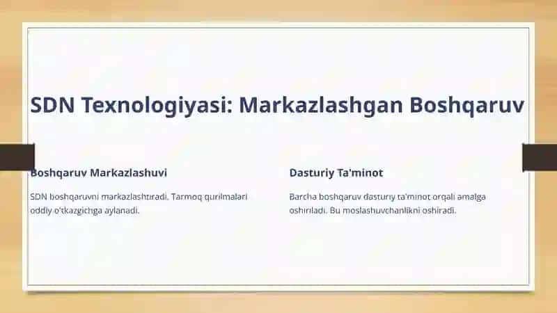 Yangi Tarmoq Texnologiyalariga O'tish 2