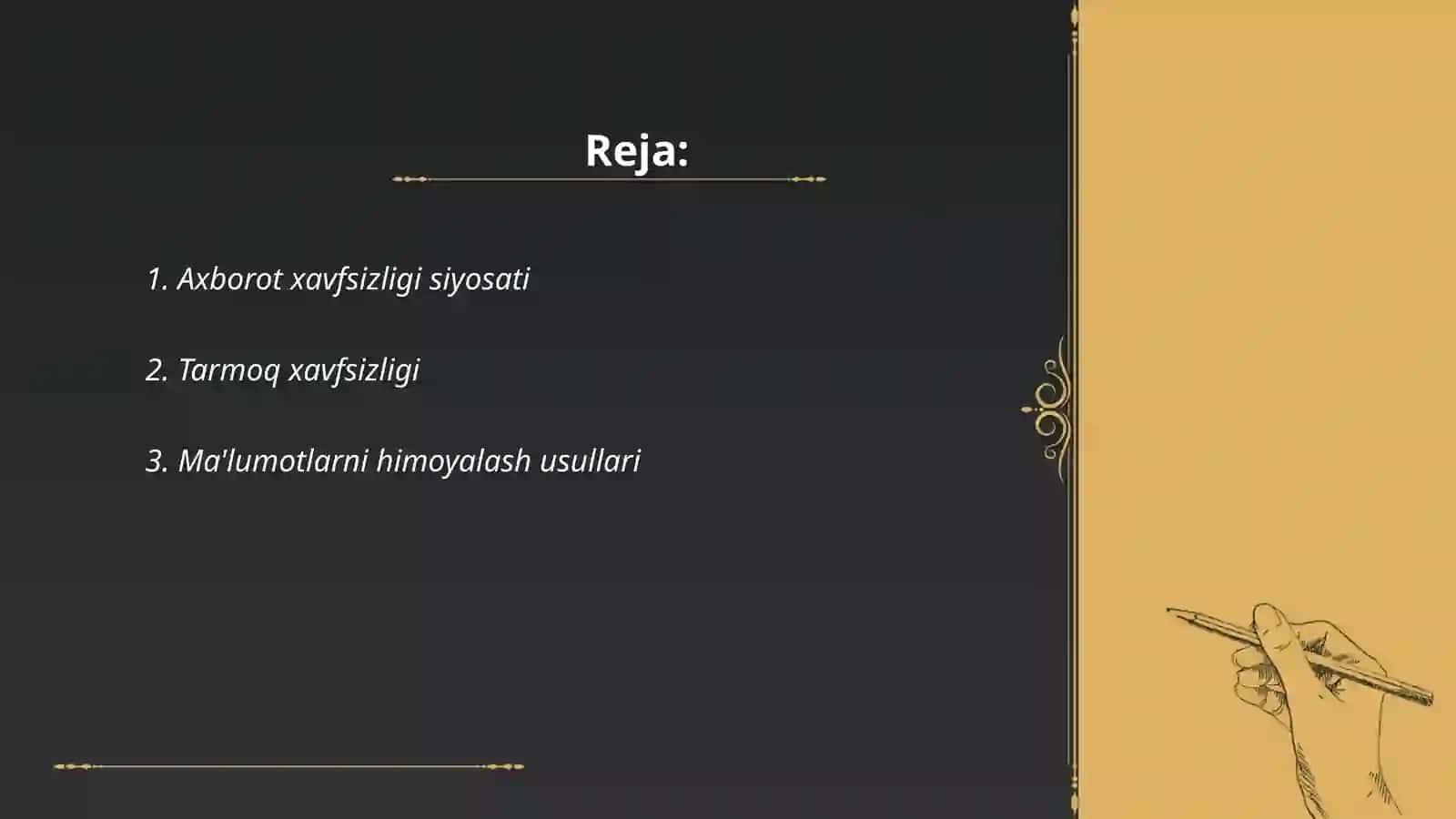Axborot xavfsizligi siyosati 2