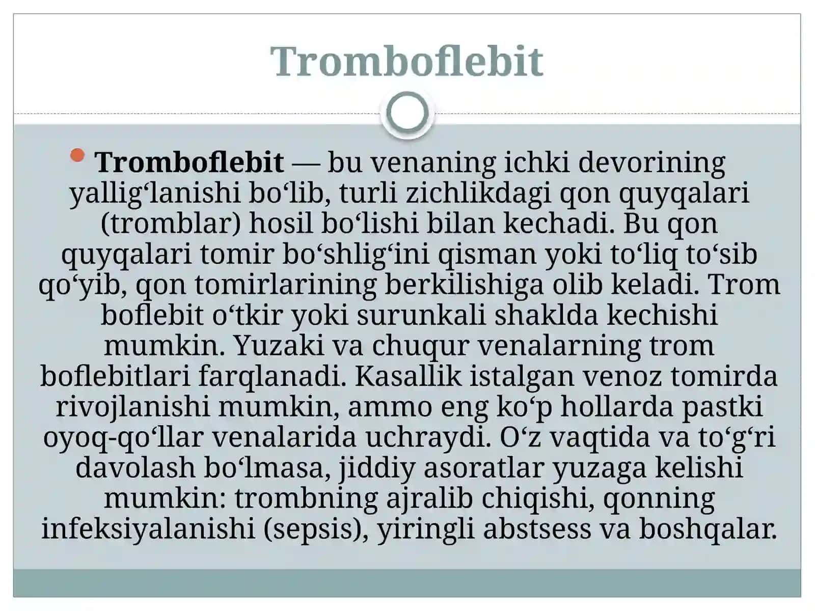 Tromboflebitva flebotromboz 2