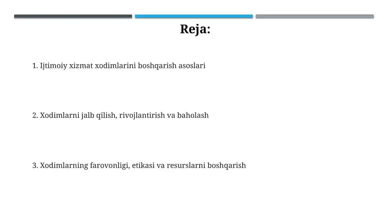 Sotsial xizmata personalni boshqarish 2