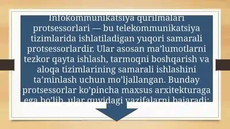Infokommunikatsiya qurilmalari protsessorlari 2
