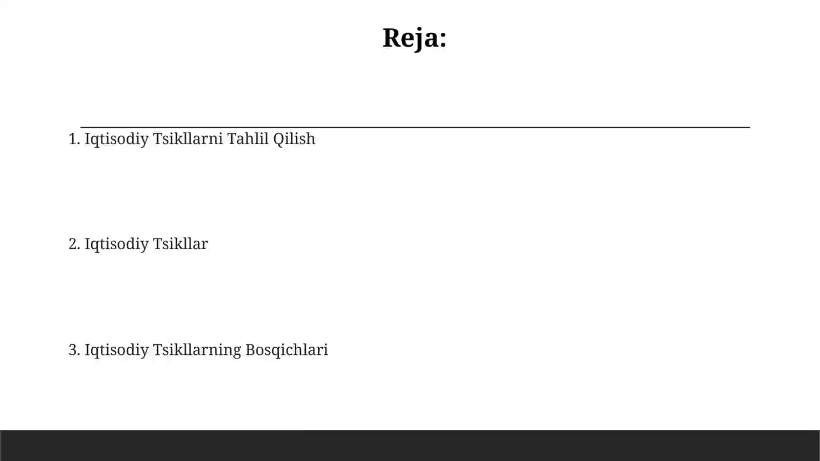 Iqtisodiy Tsikllarni Tahlil Qilish 2