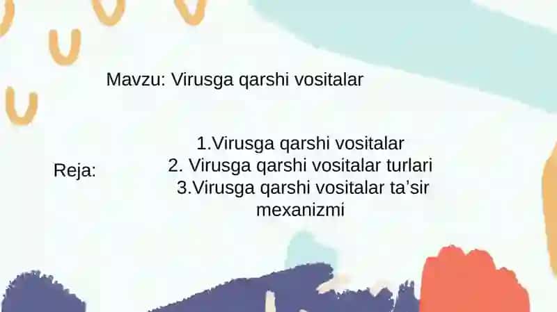 Virusga qarshi vositalar 2