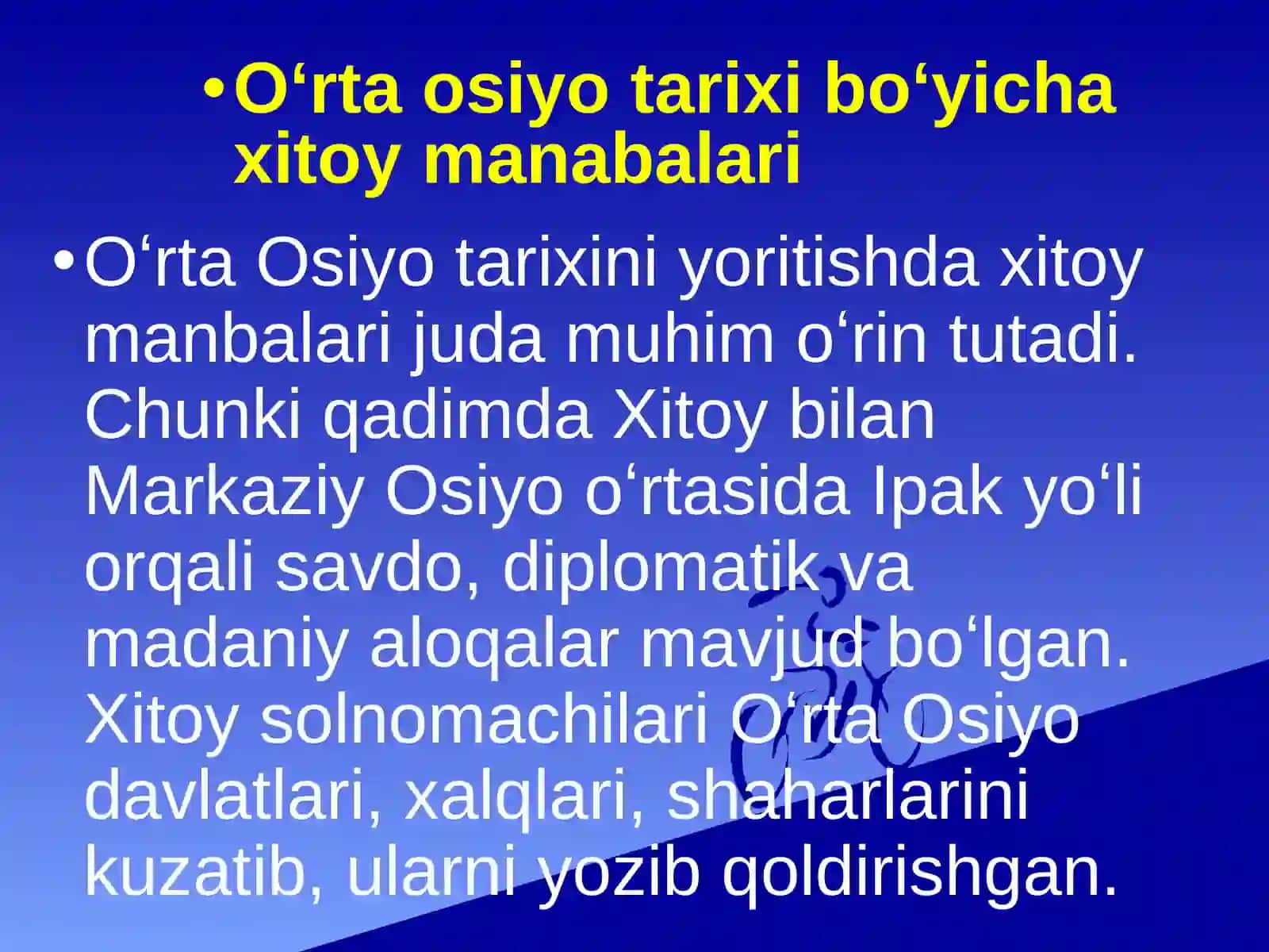 Omonturdiyev Qiyomiddinning manbashunoslik va tarixshunoslik fanidan tayyorlagan taqdimoti 2