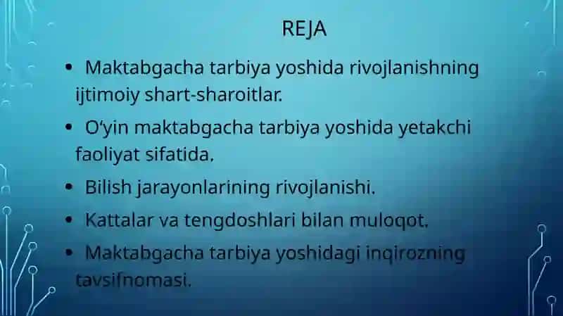 Maktabgacha yosh davri psixologiyasi 2