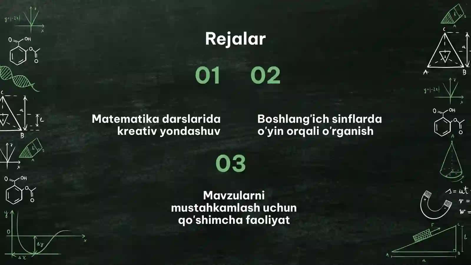 Mavzularni mustahkamlash uchun qo'shimcha faoliyat 2