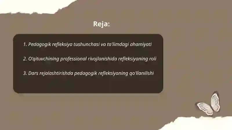 Pedagogik refleksiyaning ahamiyati 2