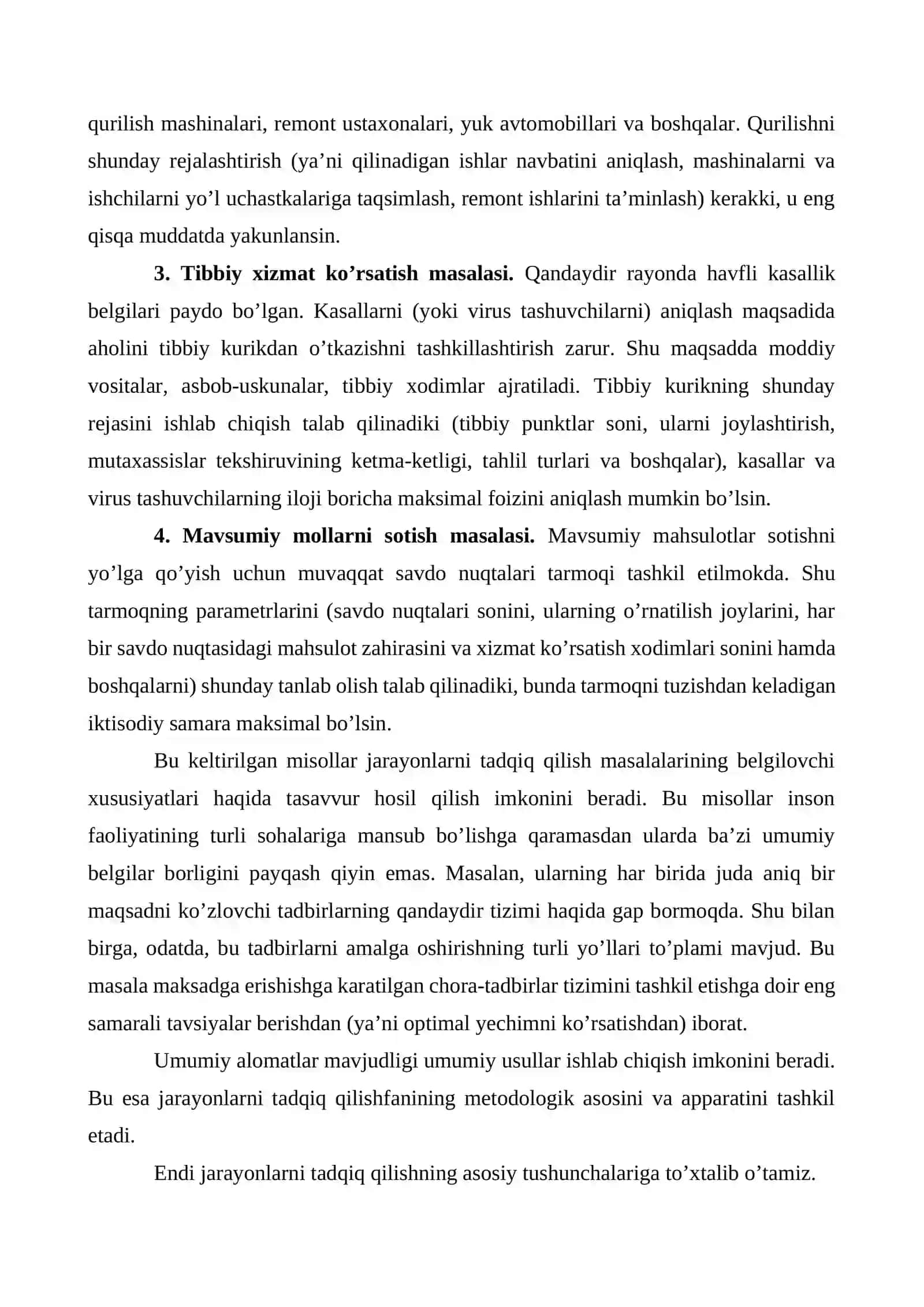 Jarayonlarni tadqiq qilish 2