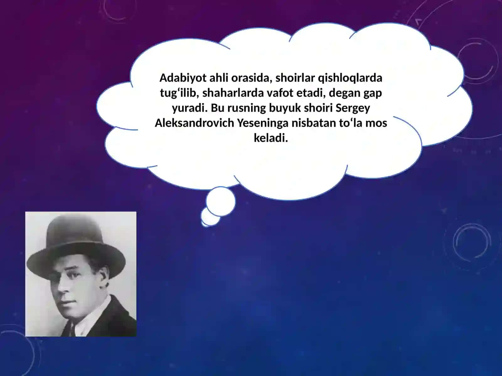 Sergey Yesenin hayot va ijodi. She’rlari 2