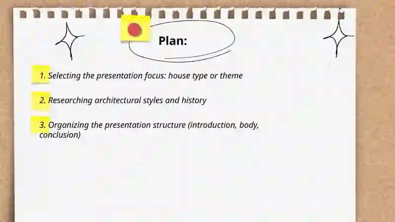 Making up the presentation on the theme "Houses" 2