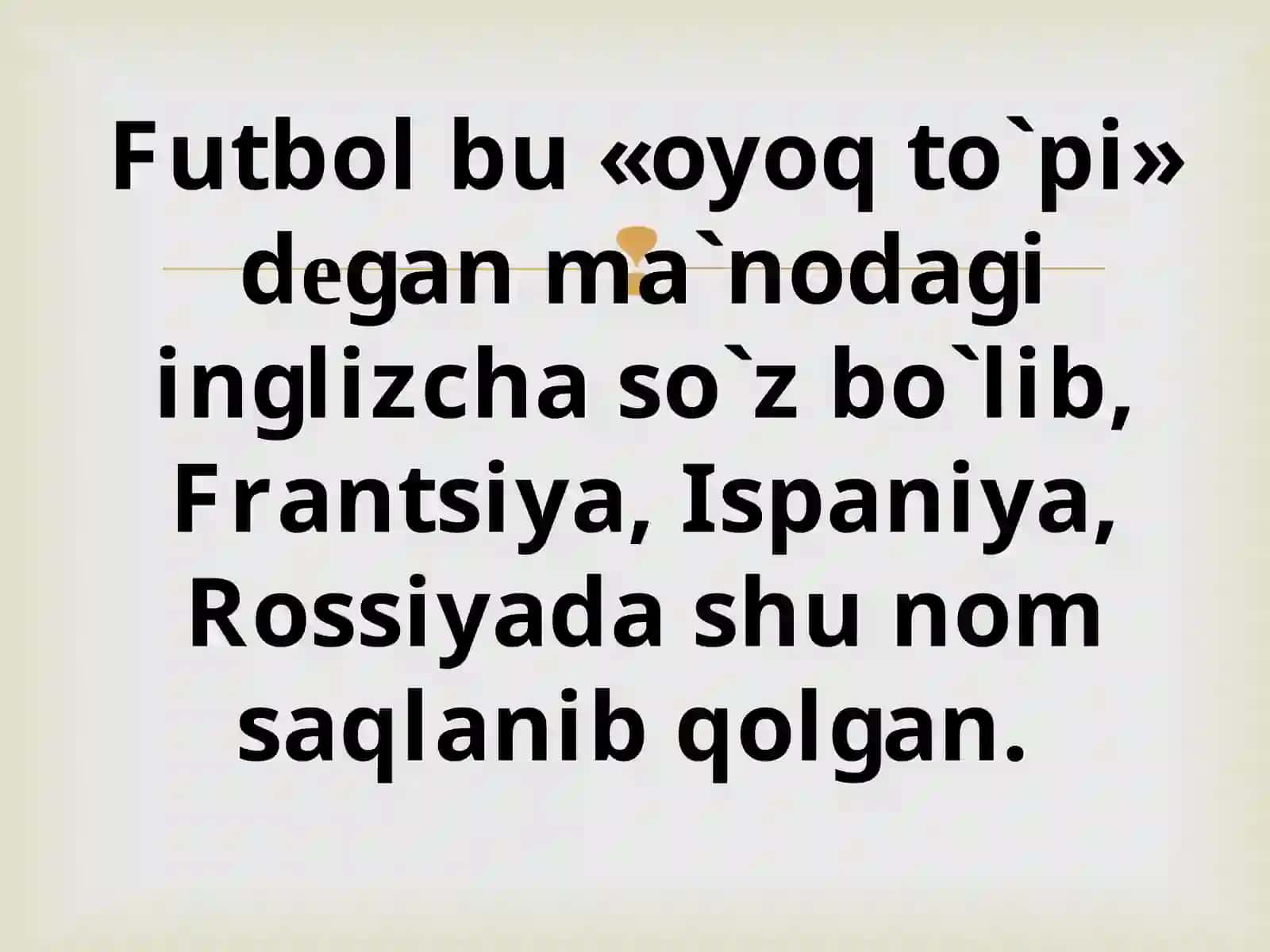 FUTBOL O’YIN QOIDALARI 2